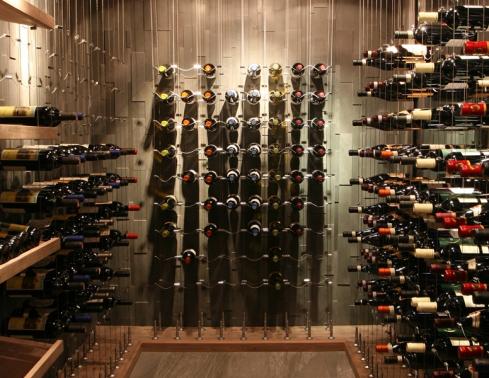 cable wine system custom wine cellar